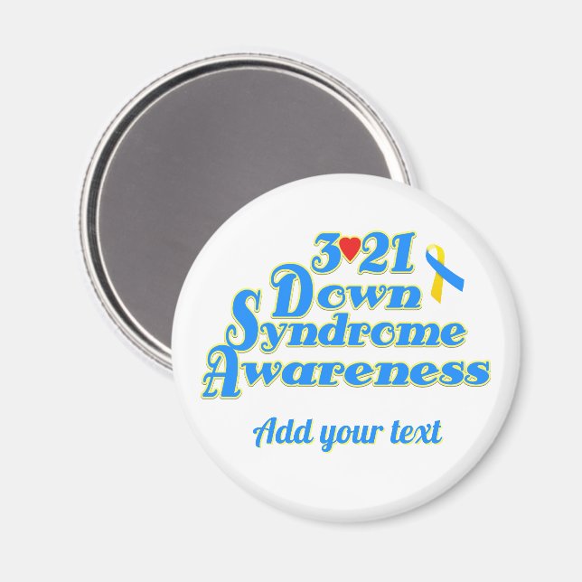 Imán 3-21 World Down Syndrome Day Magnet (Anverso/Reverso)