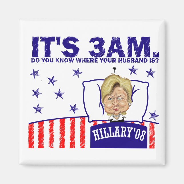 Imán 3-AM-HILLARY Magnet (Frente)