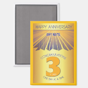 Imán 3 Años   Golden Ray 12 Pasos NOMBRE PERSONALIZADO