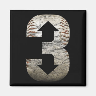 Imán 3 Arriba 3 Abajo Tres Abajo Más Béisbol