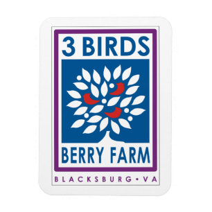 Imán 3 Birds Berry Farm Magnet