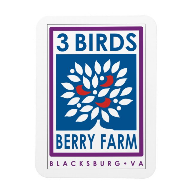 Imán 3 Birds Berry Farm Magnet (Vertical)
