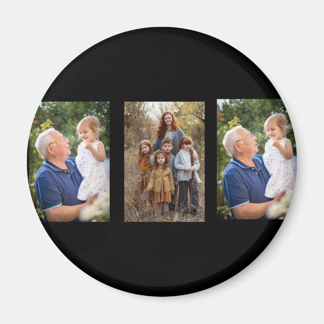 Imán 3 Collage de fotos Diseñar el propio (Frente)