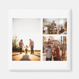 Imán 3 Collage de fotos Personalizado personalizado