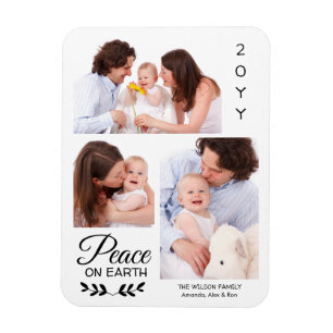 Imán 3 Collages de fotos de paz personalizados en la Ti