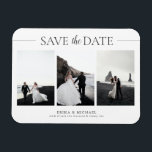 Imán 3 Fotos Elegante Boda Clásica Guardar La Fecha<br><div class="desc">3 Fotos Elegante Boda Clásica Salvar el imán de fecha La elegante boda Clásica Guardar los imanes de fecha es la manera perfecta de anunciar su próximo boda a sus invitados. El collage de fotografías muestra la sofisticación y el encanto del diseño, con su elegante tipografía y su clásica paleta...</div>