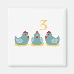 Imán 3 gallinas francesas