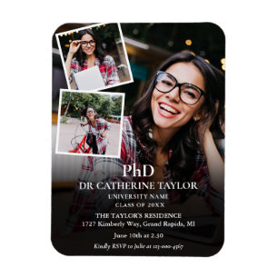 Imán 3 Invitación a una fiesta de graduación de doctora