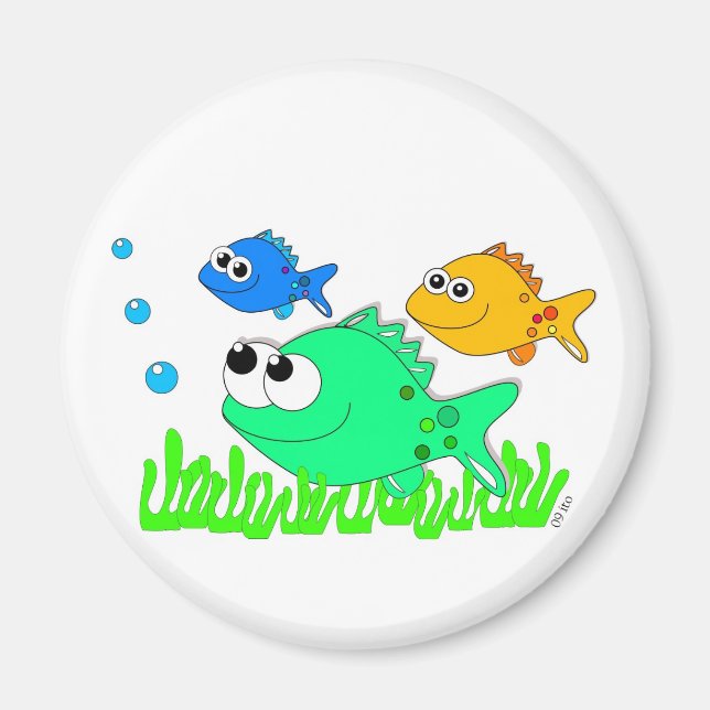 Imán 3 peces de algas marinas (Frente)