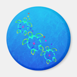 Imán 3 tortugas hawaianas teñidas lazo de Honu