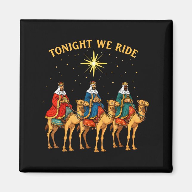 Imán 3 Wise Men Tonight We Ride Christmas  (Frente)