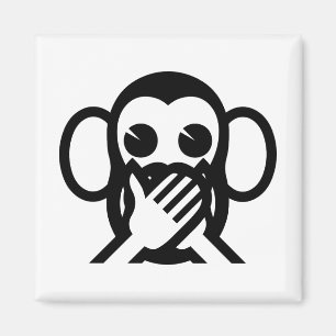 Imán 3 Wise Monkeys Iwazaru 言わざる Speak NO Evil Emoji