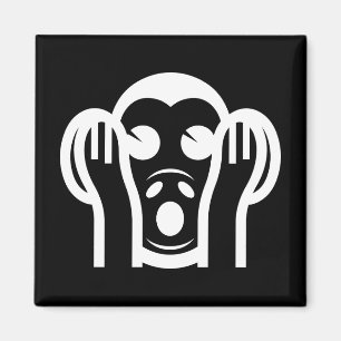 Imán 3 Wise Monkeys Kikazaru 聞かざる Hear NO Evil Emoji