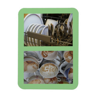 Imán 3" x 4" Clean/Dirty Dishes No Text Dishwasher