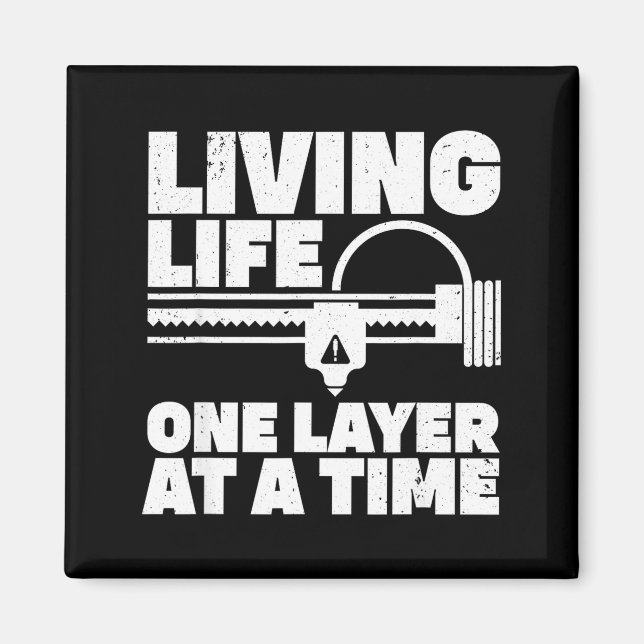 Imán 3d Printing Art For Men Women 3d Printer Lover 3d  (Frente)