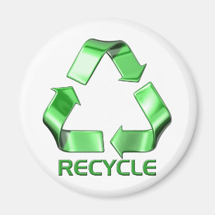 Imán 3d reciclan el gráfico