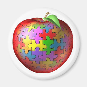 Imán 3D rompecabezas Apple
