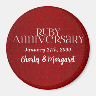 Imán 40º Aniversario de Bodas de Rubí
