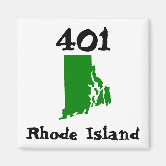 Imán 401, código de área de Rhode Island (Frente)