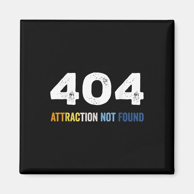 Imán 404 Atracción No Encontrada Mensaje De Error De Ar (Frente)