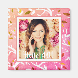 Imán 40.ª foto botánica rosa