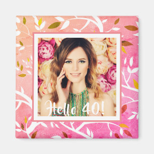 Imán 40.ª foto botánica rosa