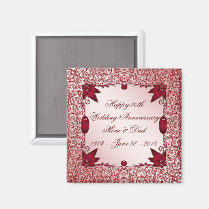 Imán 40.º Aniversario Boda