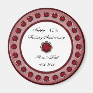 Imán 40.º Aniversario Boda