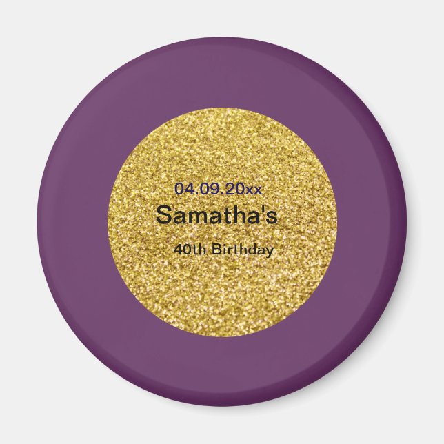 Imán 40.º cumpleaños Magnet (Frente)