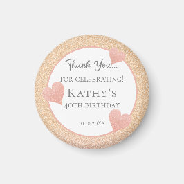 Imán 40.º Naranja del atardecer del Fiesta de cumpleaño