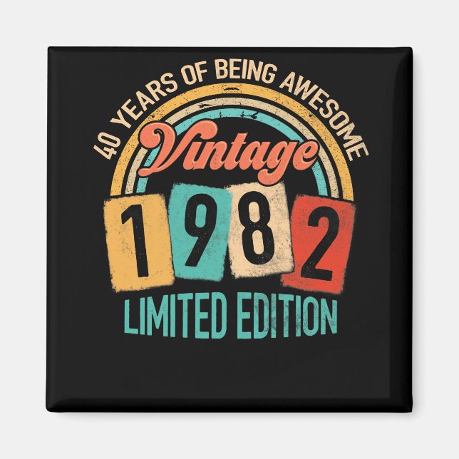 Imán 40 Años De Edad Increíble En 1982 40 Años (Frente)