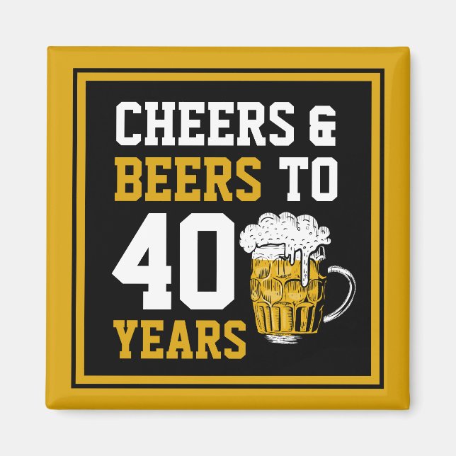 Imán 40 años de vigilia y cerveza a 40 años (Frente)