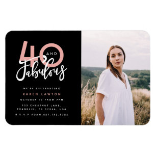 Imán 40 y fabulosas mamáes de invitación para foto de c
