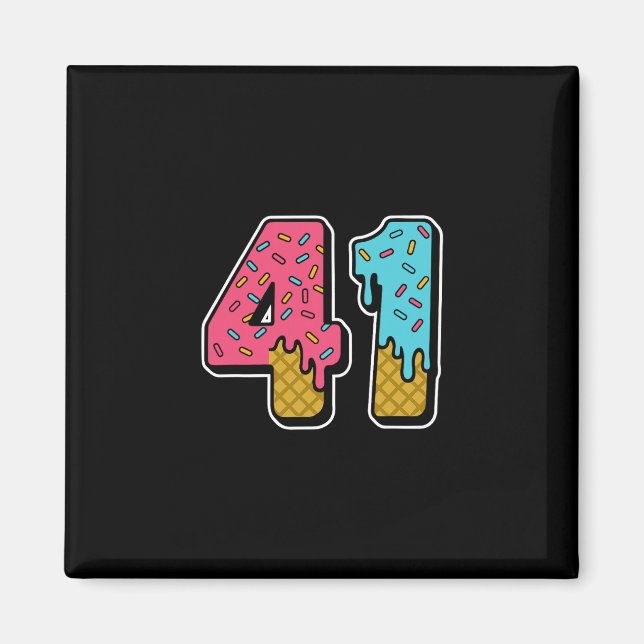 Imán 41 Ice Cream Drip Meme 41 Gen Alpha Sl (Frente)