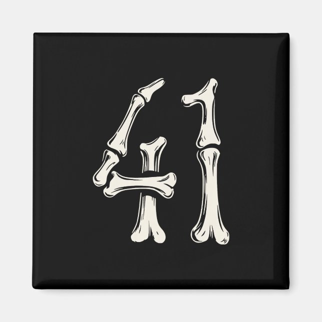 Imán 41 Meme Halloween Skeleton 4 1 Meme Funny Forty On (Frente)