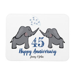 Imán 45.º aniversario del boda de la sappire lindo elef