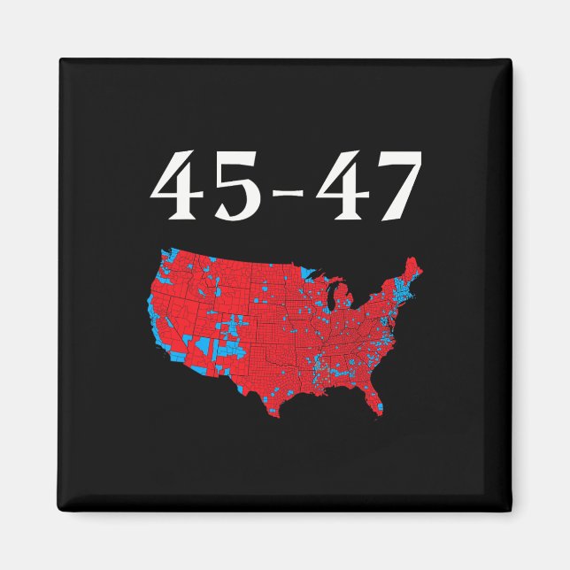 Imán 45 47 Mapa electoral de Trump 2024 (Frente)