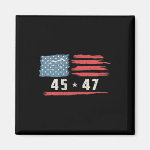 Imán 45 47 Presidente de Trump: bandera estadounidense 