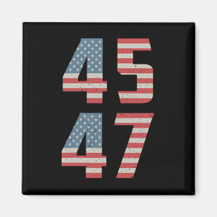 Imán 45 47 Trump Vintage Retro Estados Unidos Bandera 2