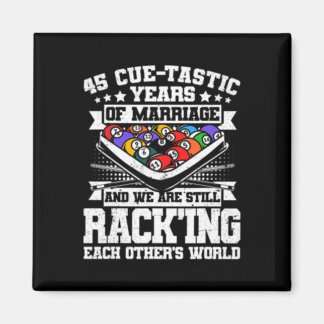 Imán 45 Aniversario Boda Billiards 45 Years M (Frente)