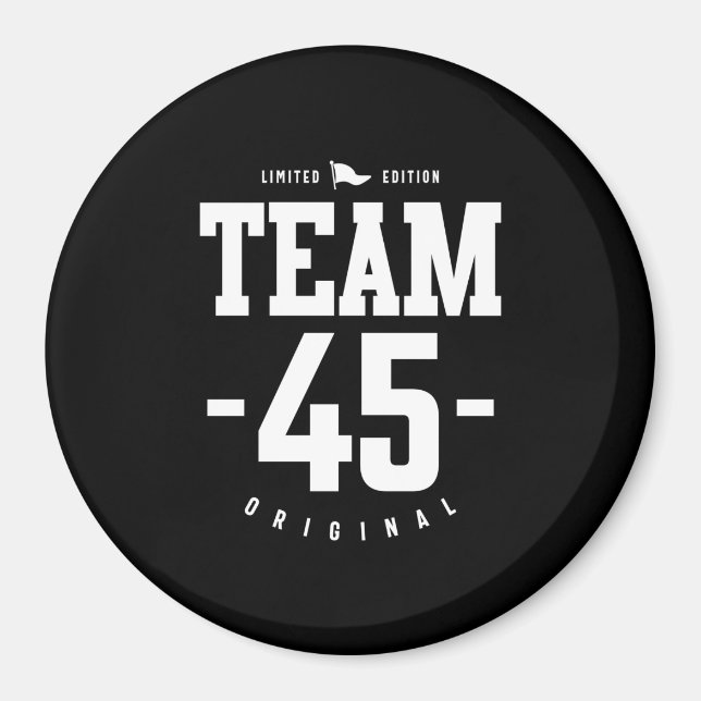 Imán 45 años - regalo gracioso de cumpleaños 45 (Frente)