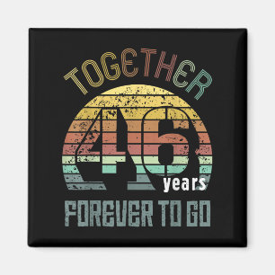 Imán 46 años de aniversario de bodas para parejas que c