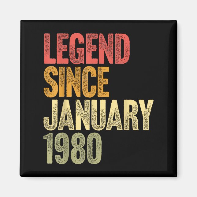 Imán 46 Year Old Legend Since January 1980 Retro 46th B (Frente)