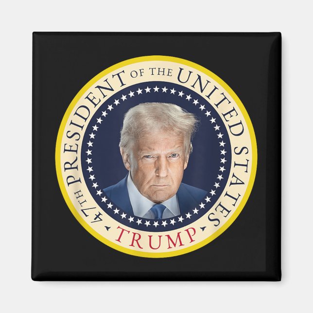 Imán 47.º Sello Oficial Del Presidente Trump (Frente)