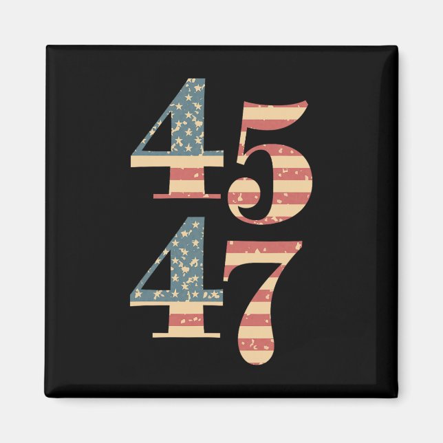 Imán 47 Trump 2024: Bandera de época apoya a Trump 45 4 (Frente)