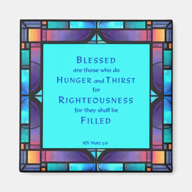 Imán 4.ª Beatitud del Sermón de Jesús en el monte (Frente)