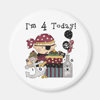 Imán 4.ª Camiseta y Regalos Piratas de Cumpleaños