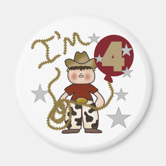 Imán 4.ª Cowboy Camisetas y regalos de cumpleaños