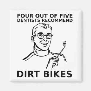 Imán 4 De 5 Dentistas Dirt Bike Motocross Magnet