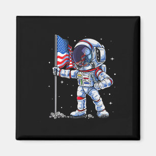 Imán 4 De Julio Astronauta Usa Bandera Estadounidense F